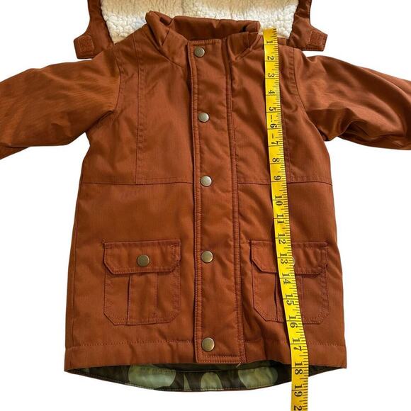 NWOT Okie Dokie Removable Hood Coat Rust/Camo 2T - Picture 5 of 7
